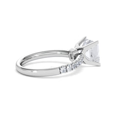 2.60ct Katerina Lab Princess Diamond Engagement Ring Platinum F/VS1