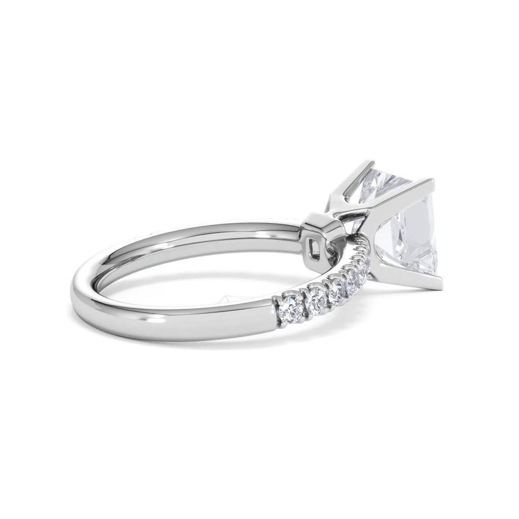 2.60ct Katerina Lab Princess Diamond Engagement Ring Platinum F/VS1