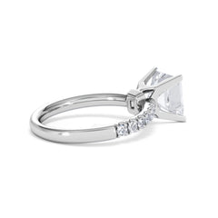 2.60ct Katerina Lab Princess Diamond Engagement Ring Platinum F/VS1