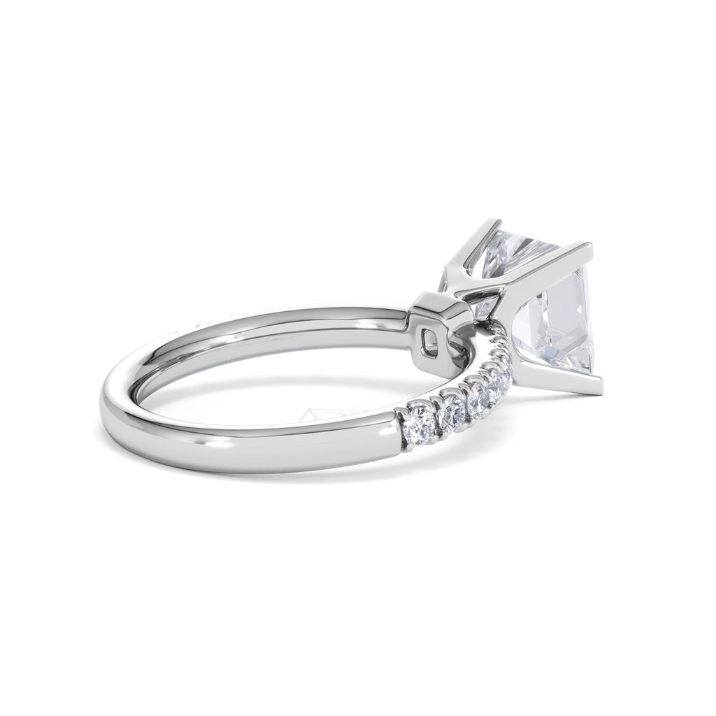 2.60ct Katerina Lab Princess Diamond Engagement Ring Platinum F/VS1