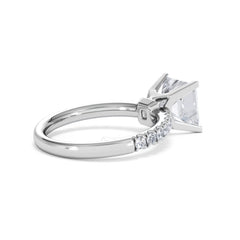 2.60ct Katerina Lab Princess Diamond Engagement Ring Platinum F/VS1