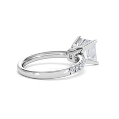 2.60ct Katerina Lab Princess Diamond Engagement Ring 18KW Gold F/VS1