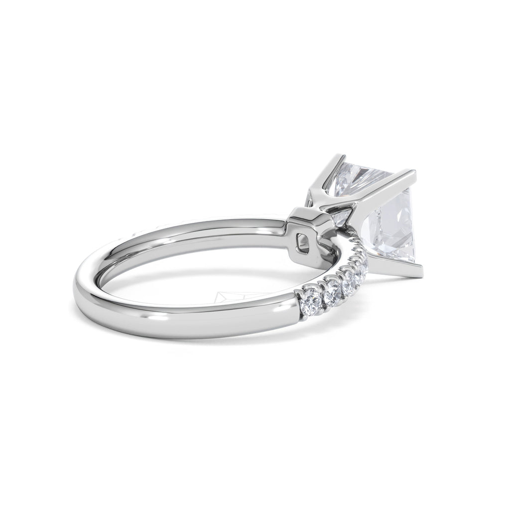 2.60ct Katerina Lab Princess Diamond Engagement Ring Platinum F/VS1
