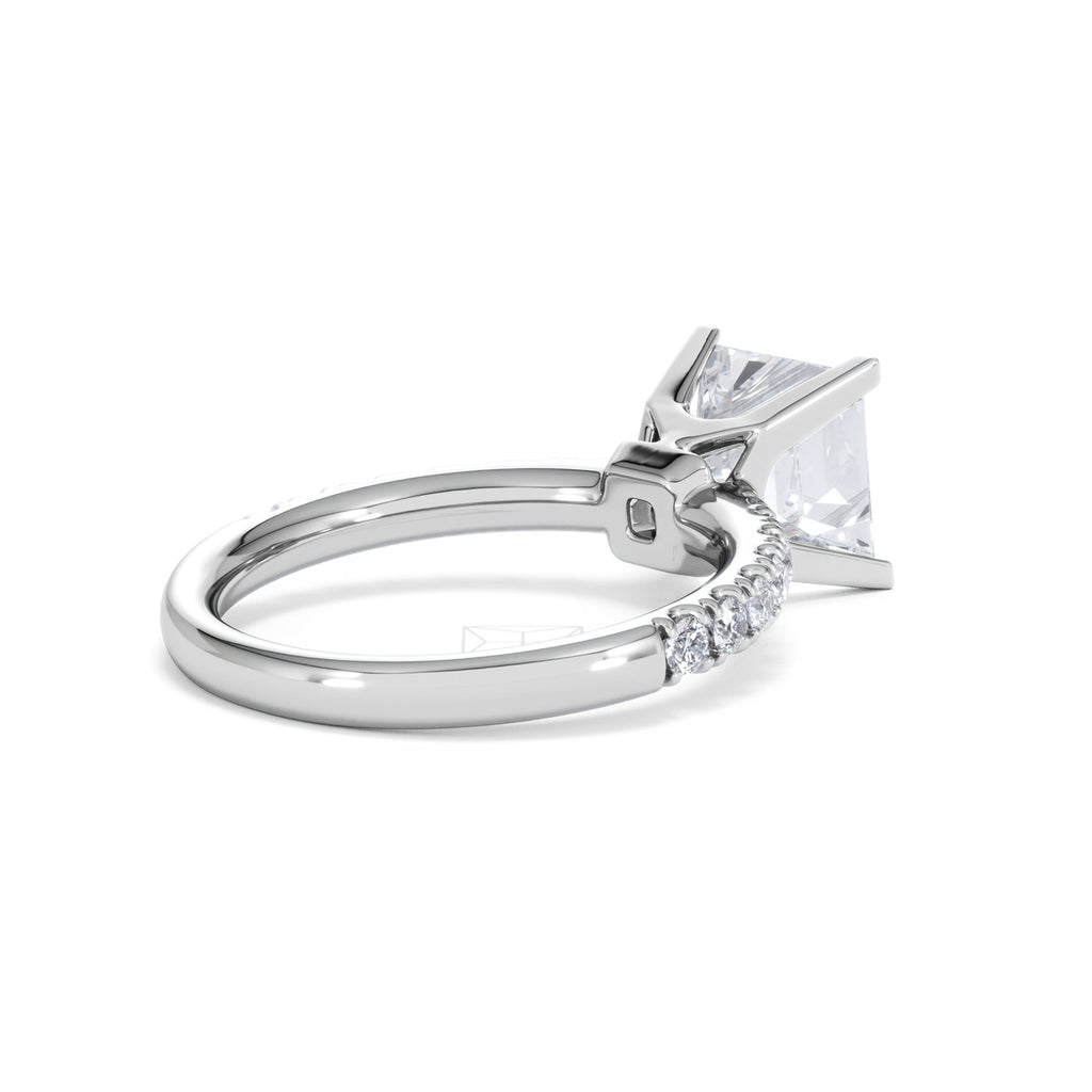 2.60ct Katerina Lab Princess Diamond Engagement Ring Platinum F/VS1