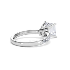 2.60ct Katerina Lab Princess Diamond Engagement Ring Platinum F/VS1
