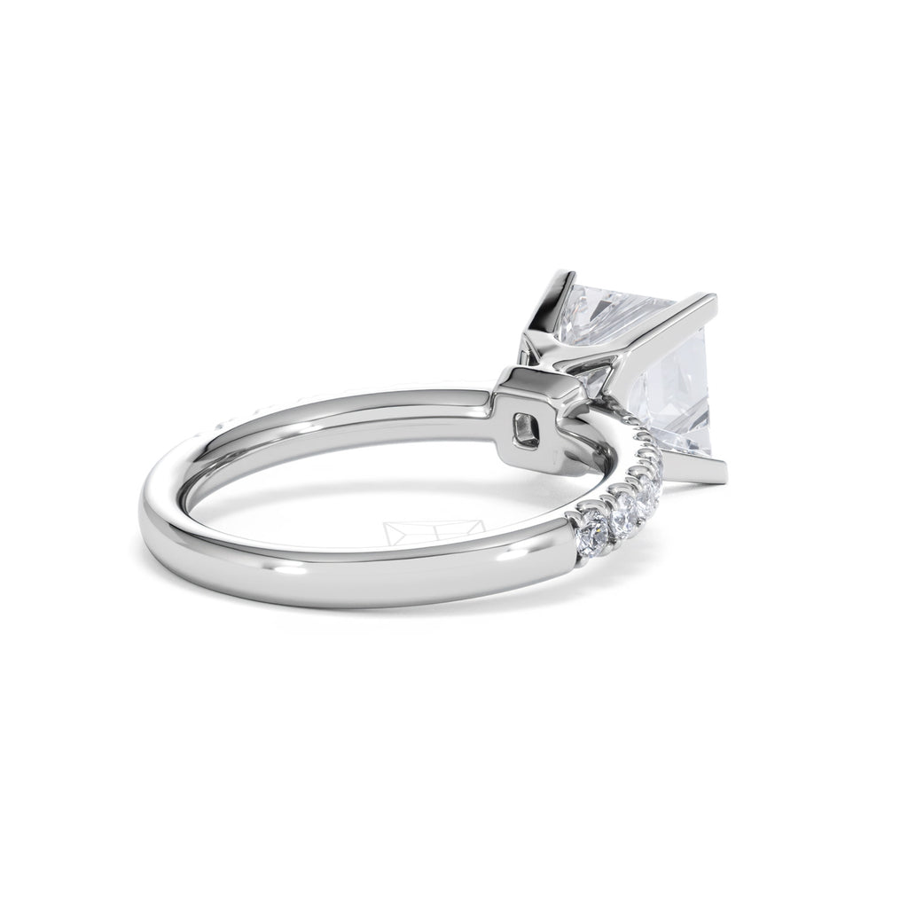 2.60ct Katerina Lab Princess Diamond Engagement Ring 18KW Gold F/VS1