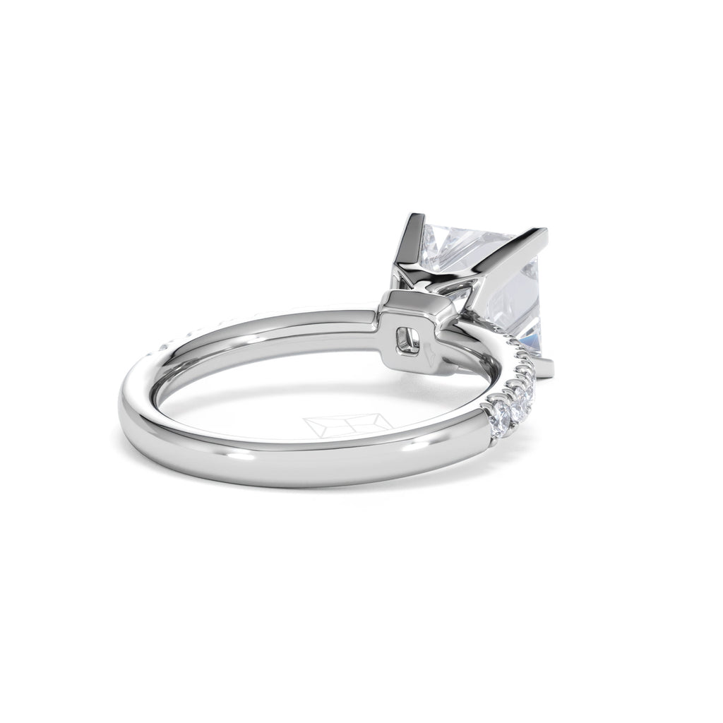 2.60ct Katerina Lab Princess Diamond Engagement Ring 18KW Gold F/VS1