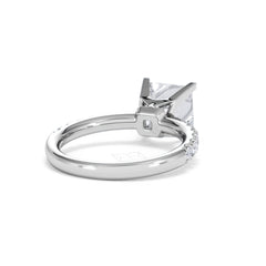 2.60ct Katerina Lab Princess Diamond Engagement Ring 18KW Gold F/VS1