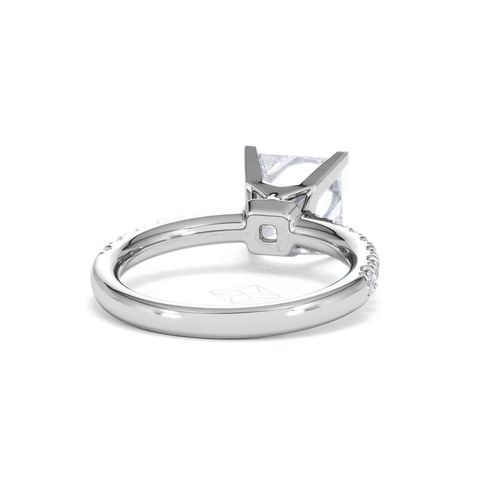 2.60ct Katerina Lab Princess Diamond Engagement Ring 18KW Gold F/VS1