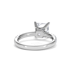 2.60ct Katerina Lab Princess Diamond Engagement Ring Platinum F/VS1