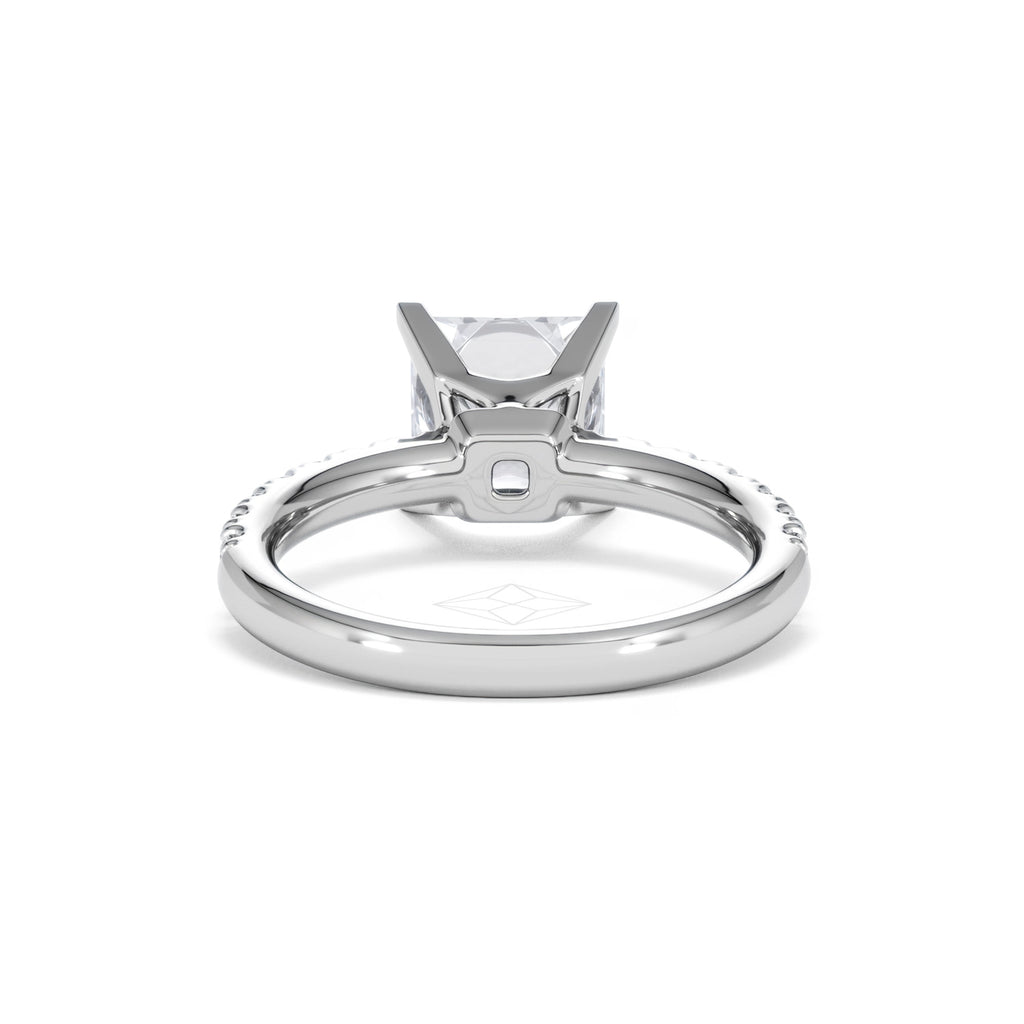 2.60ct Katerina Lab Princess Diamond Engagement Ring 18KW Gold F/VS1