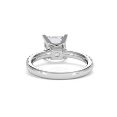 2.60ct Katerina Lab Princess Diamond Engagement Ring Platinum F/VS1
