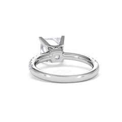 2.60ct Katerina Lab Princess Diamond Engagement Ring 18KW Gold F/VS1