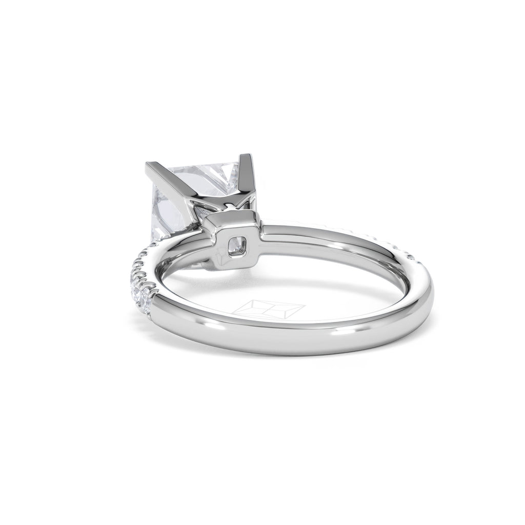 2.60ct Katerina Lab Princess Diamond Engagement Ring 18KW Gold F/VS1