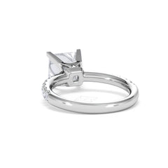 2.60ct Katerina Lab Princess Diamond Engagement Ring Platinum F/VS1