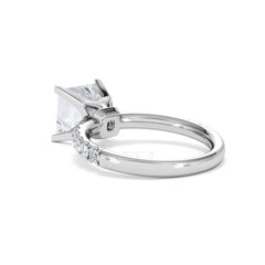 2.60ct Katerina Lab Princess Diamond Engagement Ring 18KW Gold F/VS1