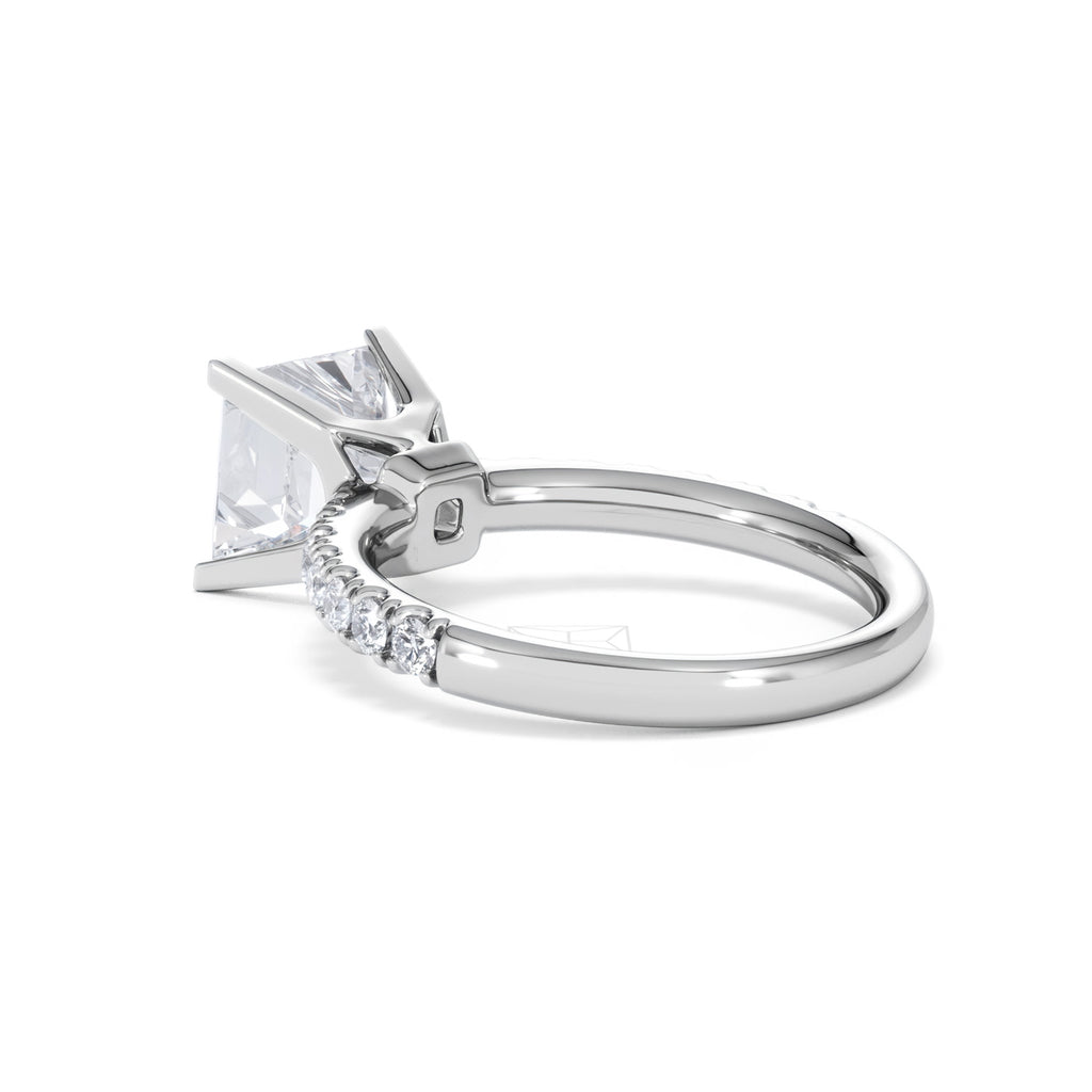 2.60ct Katerina Lab Princess Diamond Engagement Ring Platinum F/VS1