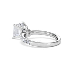 2.60ct Katerina Lab Princess Diamond Engagement Ring Platinum F/VS1