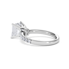 2.60ct Katerina Lab Princess Diamond Engagement Ring 18KW Gold F/VS1
