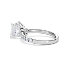 2.60ct Katerina Lab Princess Diamond Engagement Ring Platinum F/VS1