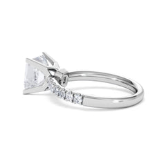 2.60ct Katerina Lab Princess Diamond Engagement Ring Platinum F/VS1