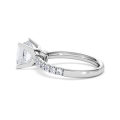 2.60ct Katerina Lab Princess Diamond Engagement Ring Platinum F/VS1