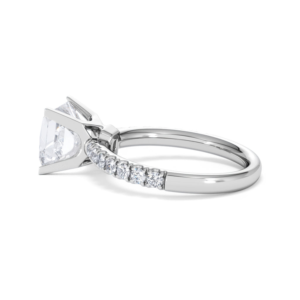 2.60ct Katerina Lab Princess Diamond Engagement Ring 18KW Gold F/VS1