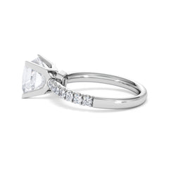 2.60ct Katerina Lab Princess Diamond Engagement Ring Platinum F/VS1