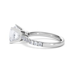 2.60ct Katerina Lab Princess Diamond Engagement Ring Platinum F/VS1