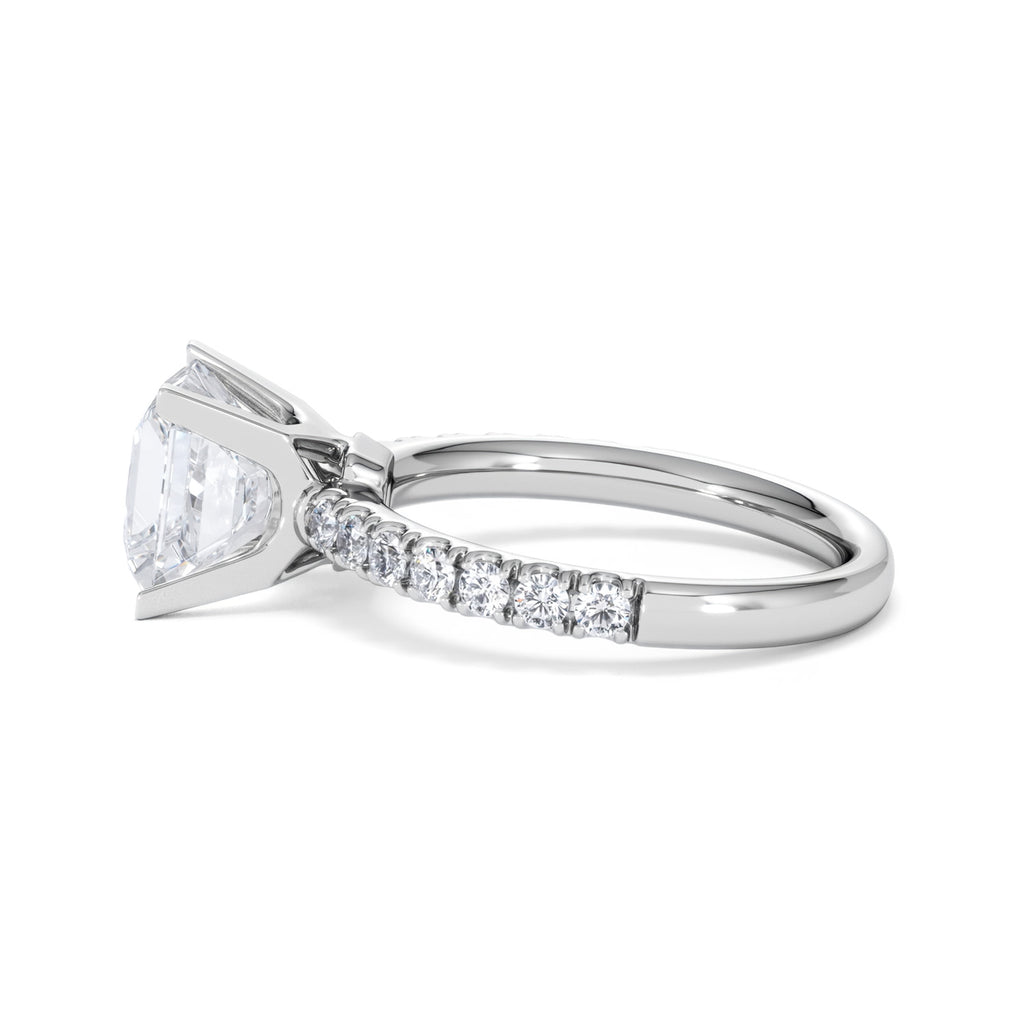 2.60ct Katerina Lab Princess Diamond Engagement Ring Platinum F/VS1