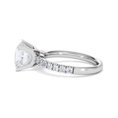 2.60ct Katerina Lab Princess Diamond Engagement Ring Platinum F/VS1