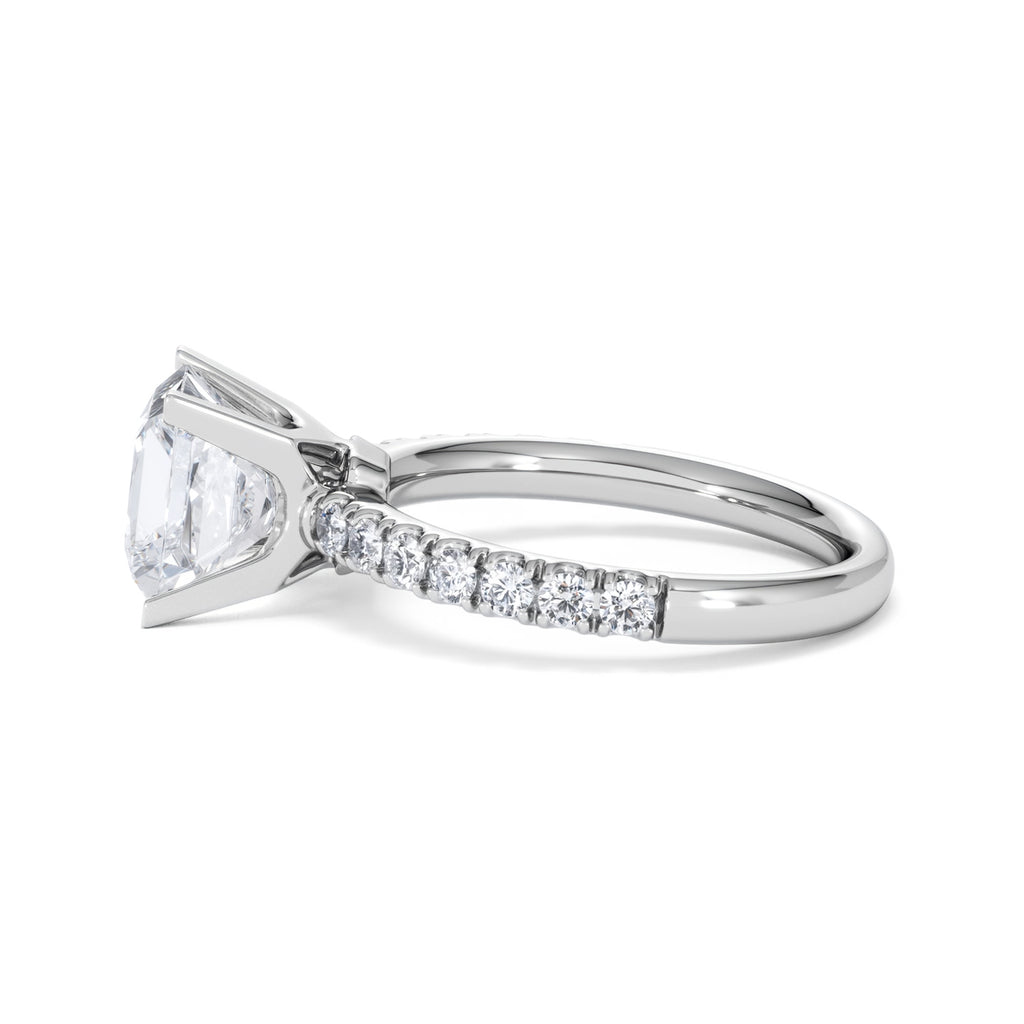 2.60ct Katerina Lab Princess Diamond Engagement Ring 18KW Gold F/VS1