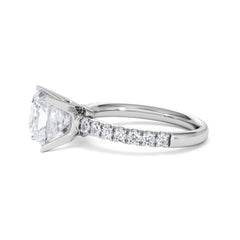2.60ct Katerina Lab Princess Diamond Engagement Ring Platinum F/VS1