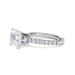 2.60ct Katerina Lab Princess Diamond Engagement Ring Platinum F/VS1