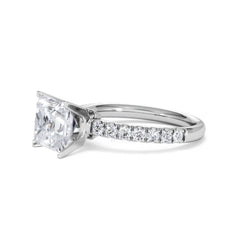 2.60ct Katerina Lab Princess Diamond Engagement Ring Platinum F/VS1