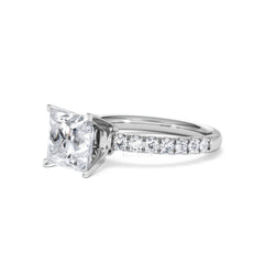 2.60ct Katerina Lab Princess Diamond Engagement Ring Platinum F/VS1