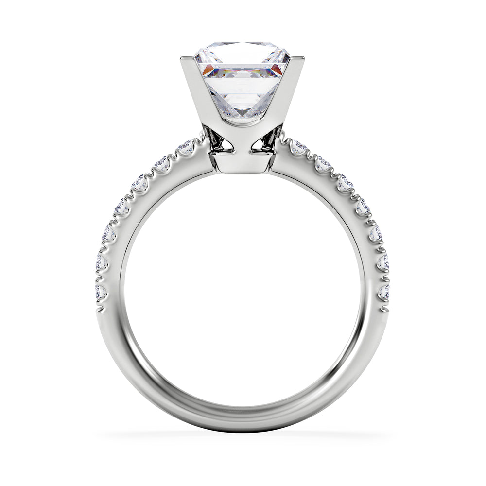 2.60ct Katerina Lab Princess Diamond Engagement Ring Platinum F/VS1
