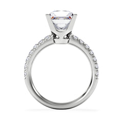 2.60ct Katerina Lab Princess Diamond Engagement Ring Platinum F/VS1