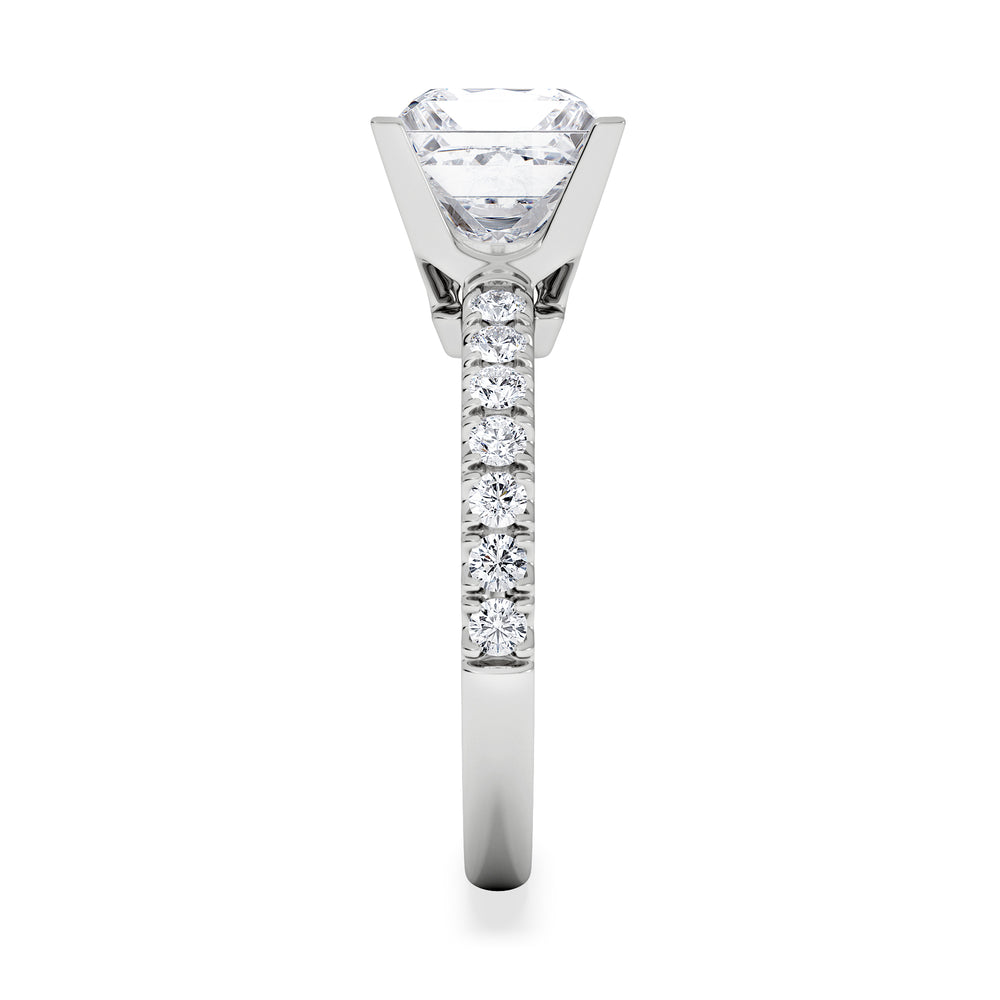 2.60ct Katerina Lab Princess Diamond Engagement Ring Platinum F/VS1