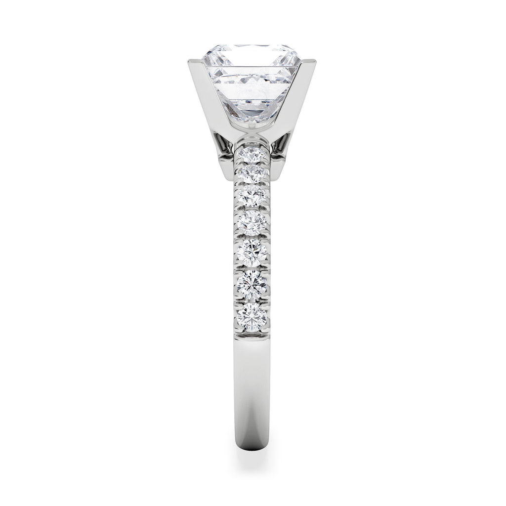 2.60ct Katerina Lab Princess Diamond Engagement Ring Platinum F/VS1