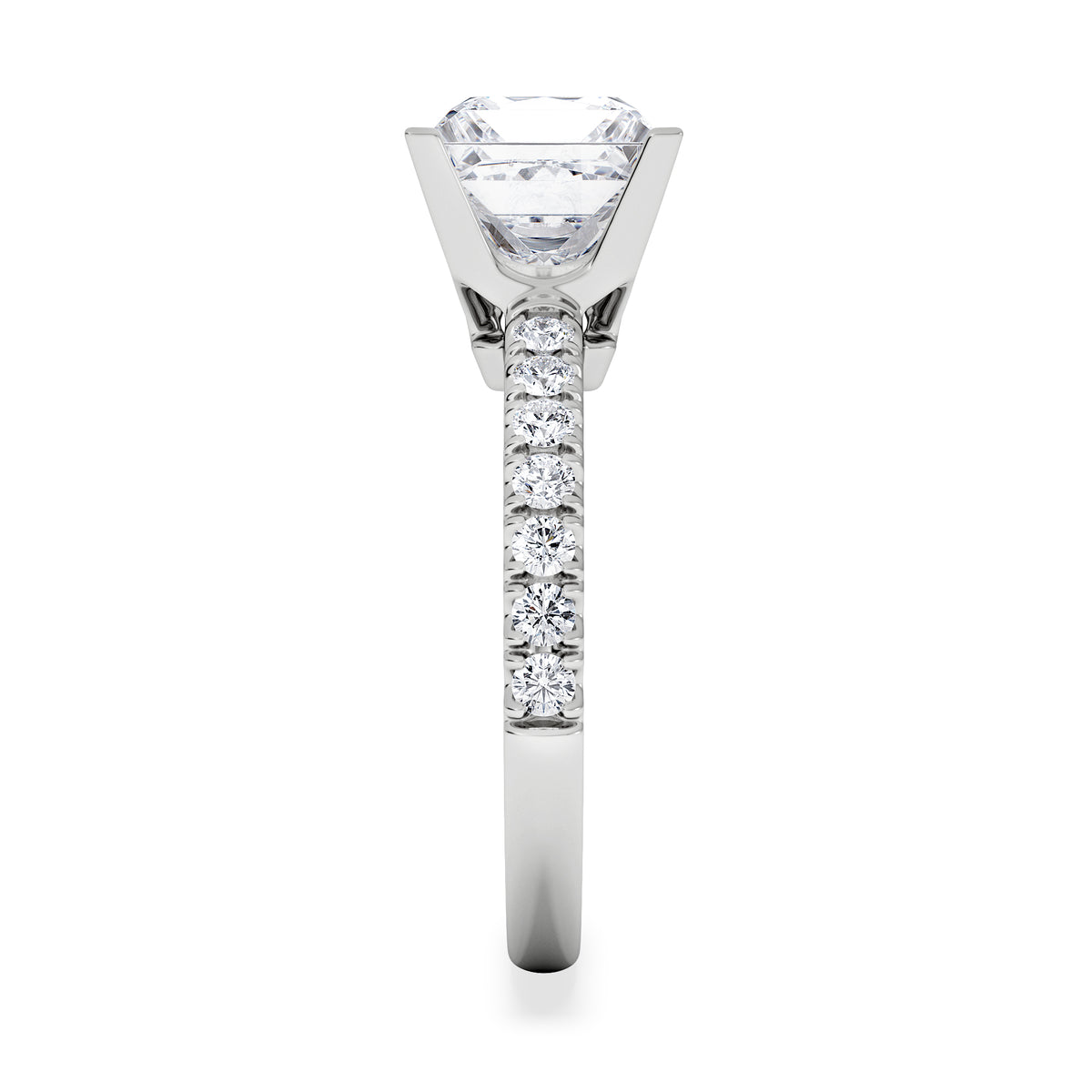 2.60ct Katerina Lab Princess Diamond Engagement Ring Platinum F/VS1