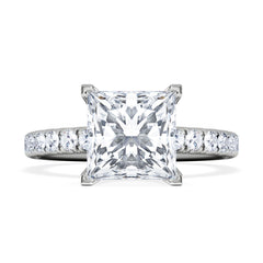 2.60ct Katerina Lab Princess Diamond Engagement Ring 18KW Gold F/VS1