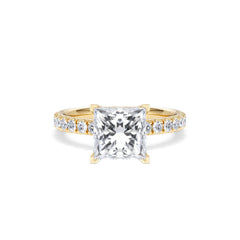 2.60ct Katerina Lab Princess Diamond Engagement Ring 18K Gold F/VS1
