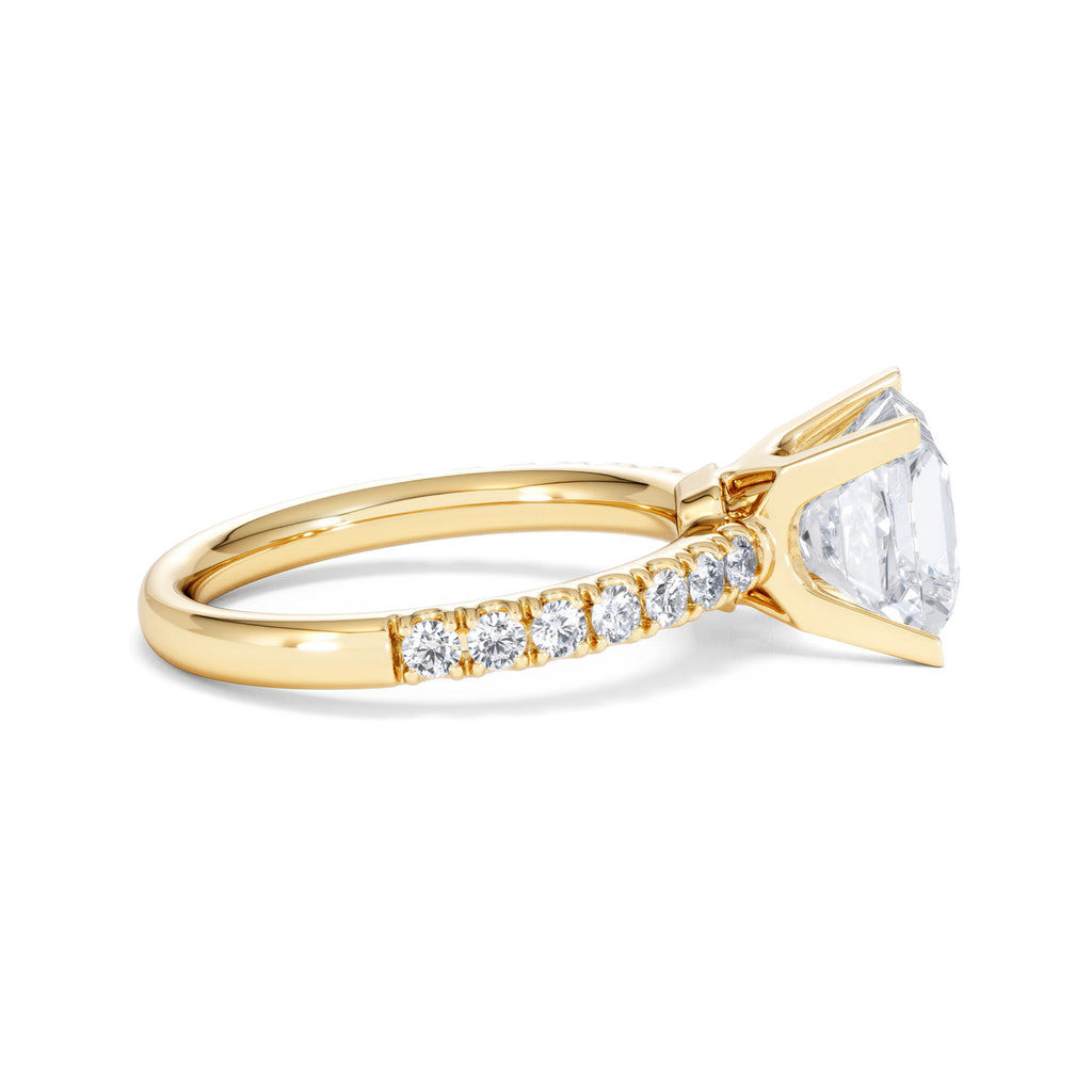 2.60ct Katerina Lab Princess Diamond Engagement Ring 18K Gold F/VS1