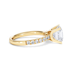 2.60ct Katerina Lab Princess Diamond Engagement Ring 18K Gold F/VS1