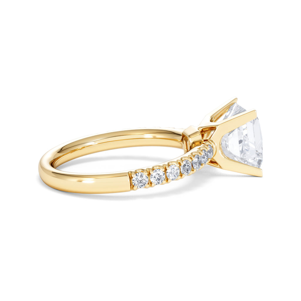 2.60ct Katerina Lab Princess Diamond Engagement Ring 18K Gold F/VS1