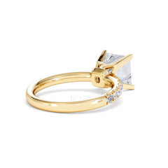 2.60ct Katerina Lab Princess Diamond Engagement Ring 18K Gold F/VS1
