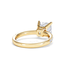 2.60ct Katerina Lab Princess Diamond Engagement Ring 18K Gold F/VS1