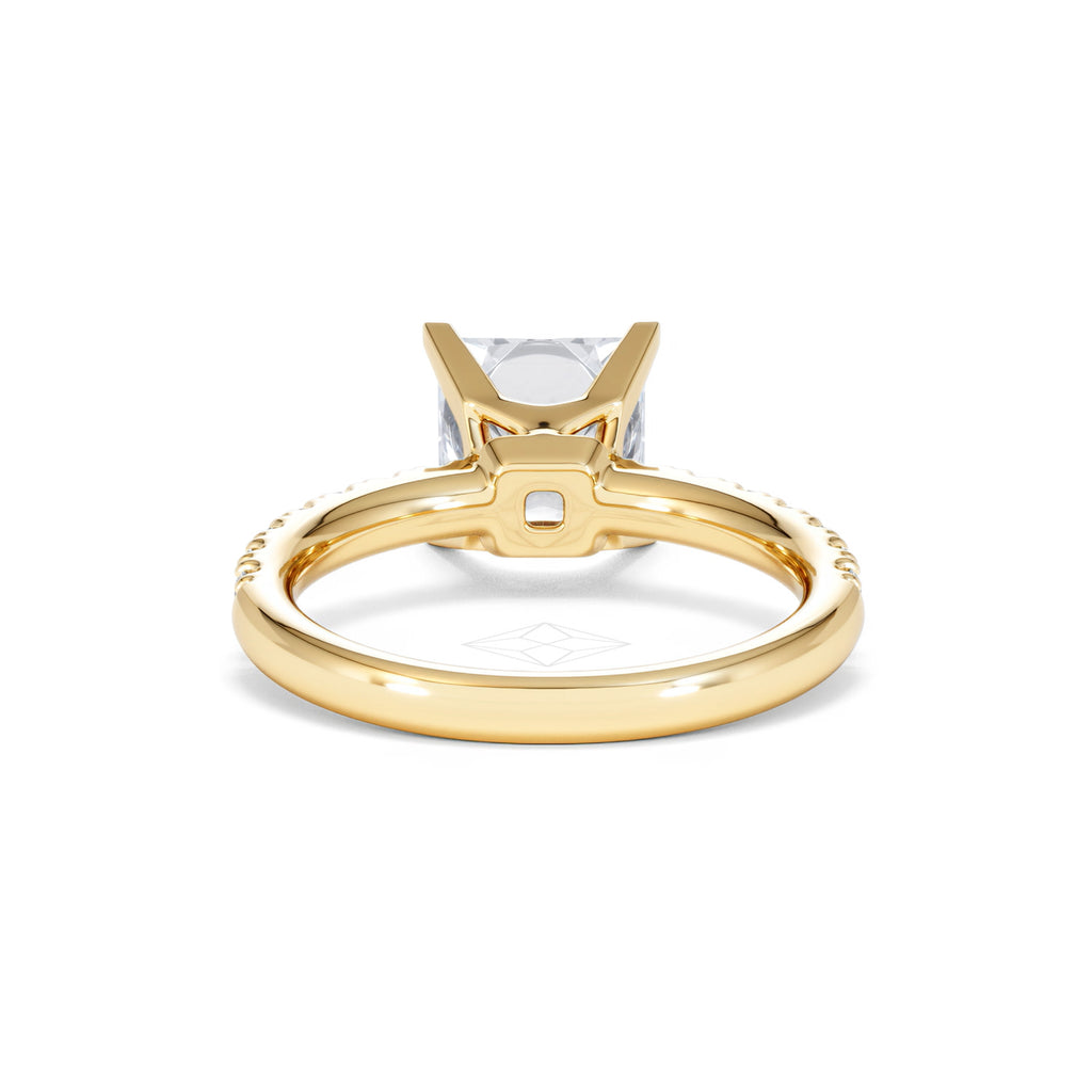 2.60ct Katerina Lab Princess Diamond Engagement Ring 18K Gold F/VS1