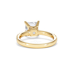 2.60ct Katerina Lab Princess Diamond Engagement Ring 18K Gold F/VS1